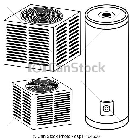 450x470 water heater and air conditioner an image of a water heater - Air Conditioner Drawing
