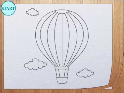 480x360 How To Draw Air Balloon - Air Drawing