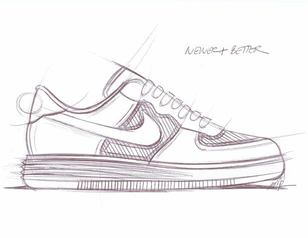 614x474 Esqampa Marc Dolce Of Nike Sportswear - Air Force 1 Drawing