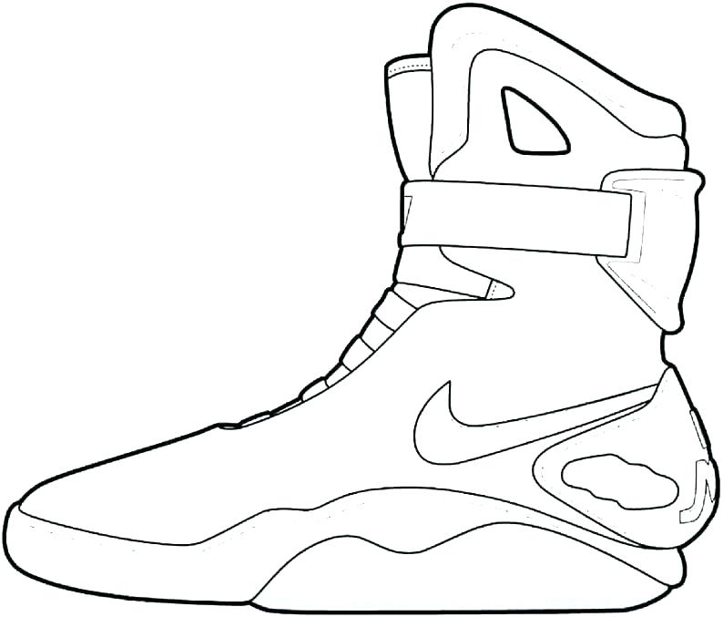 794x677 Exciting Jordan Shoe Coloring Pages Air Force Drawing At Com - Air Force One Drawing