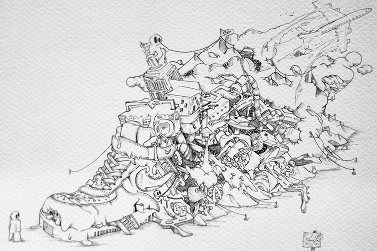 750x500 Modla X Damilola Odvsote Air Force Printed Sculpture People - Air Force One Drawing