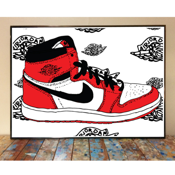 Air Jordan 1 Drawing at PaintingValley.com | Explore collection of Air ...