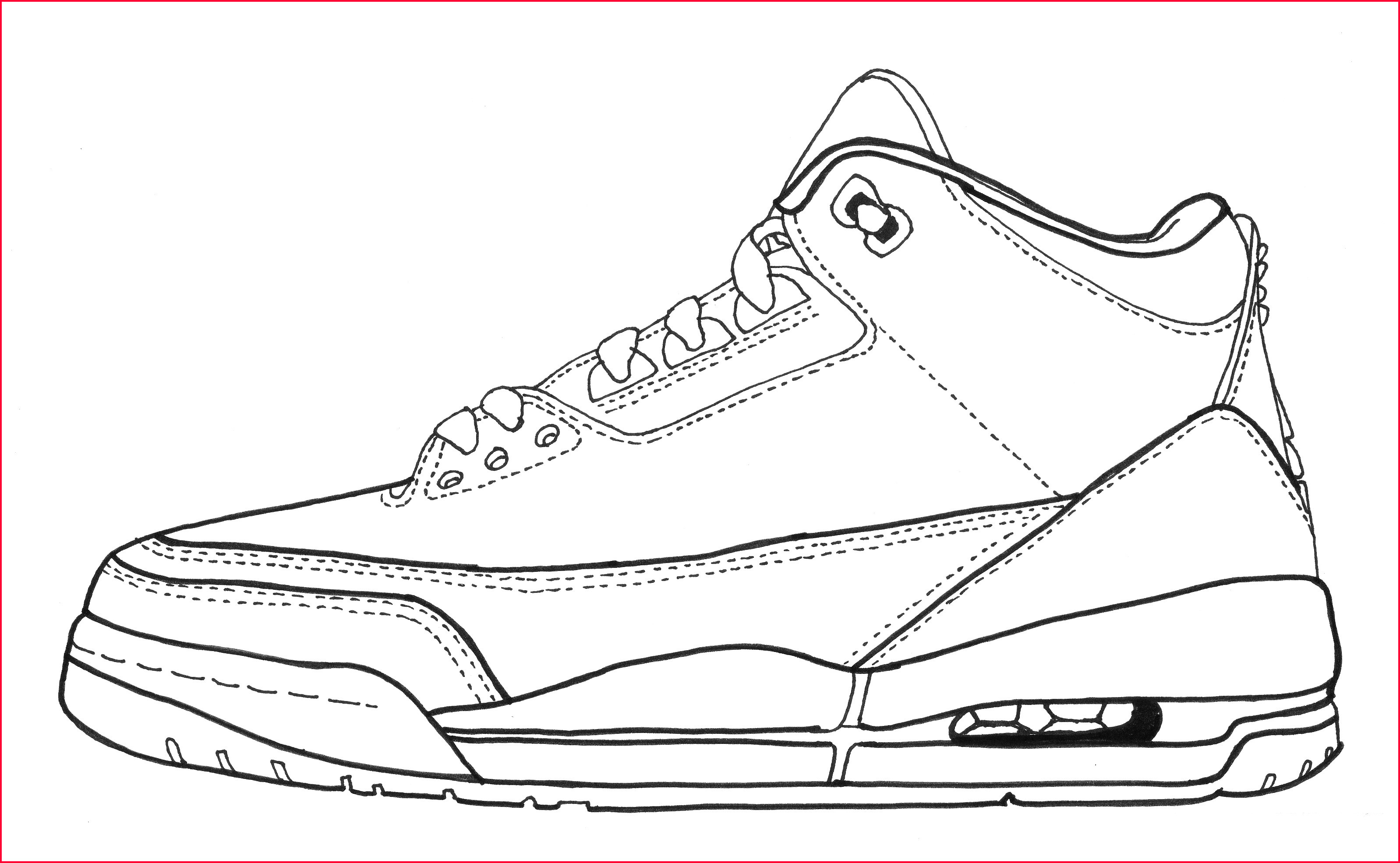 Printable Jordan Shoes Template