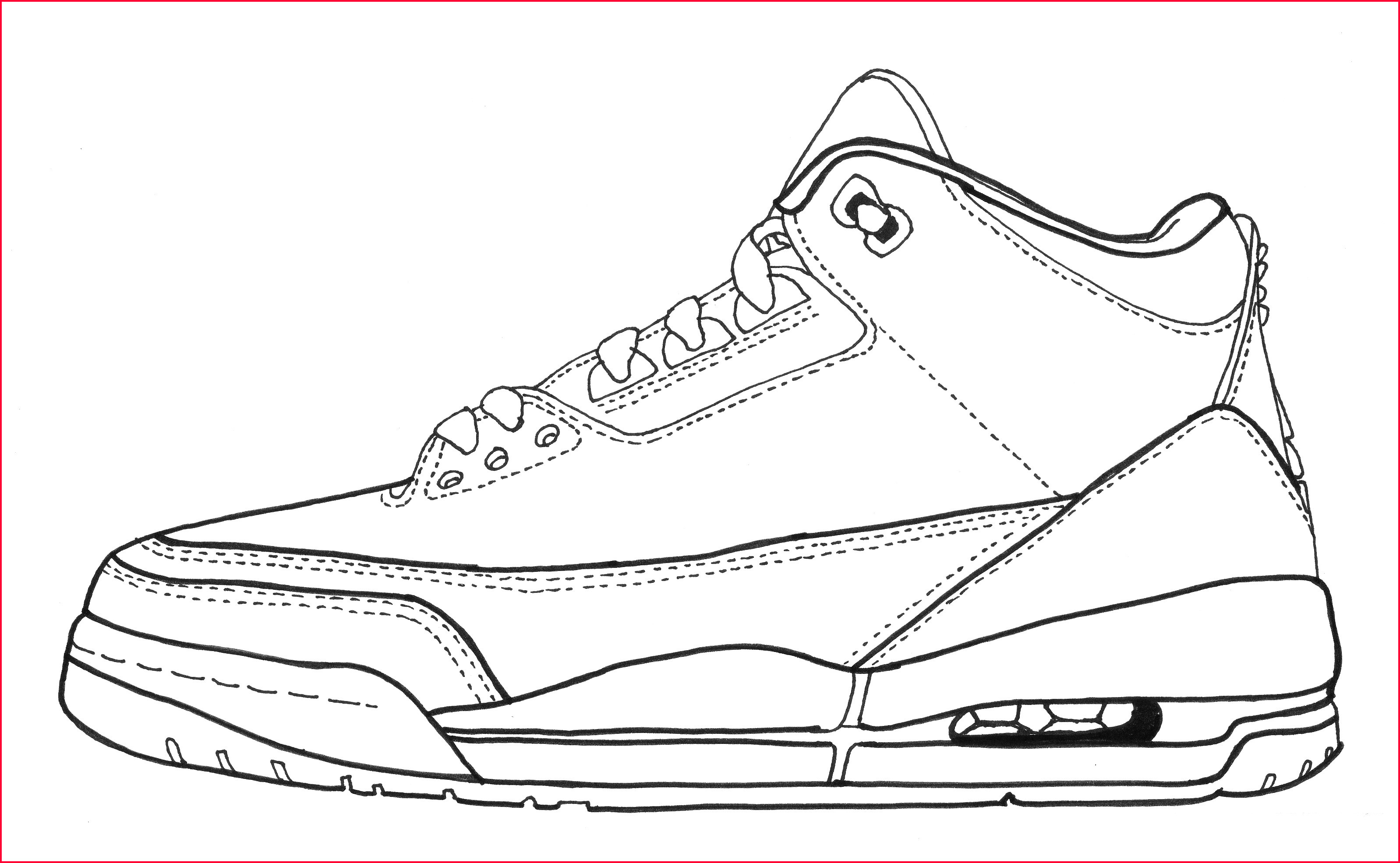 Nike Air Jordan Sneaker Coloring Pages Coloring Pages