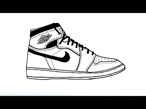 480x360 how to draw an air jordan shoe - Air Jordan Drawing