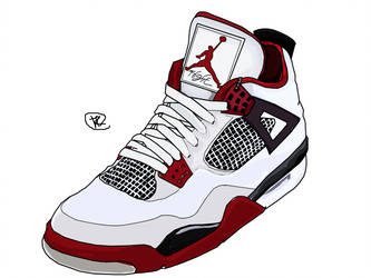 333x250 nike air jordan drawing in colour - Air Jordan Drawing