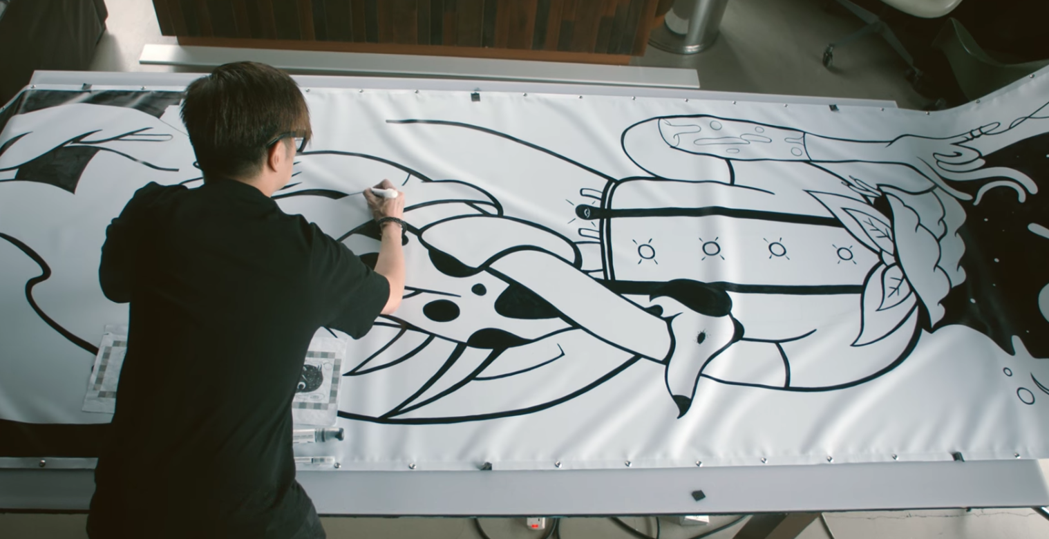 1518x780 graviky's air ink artist inks and markers made from air pollution - Air Pollution Drawing