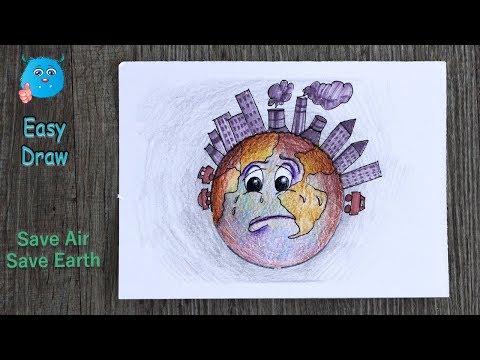 480x360 How To Draw Air Pollution For Easy Save Earth Poster - Air Pollution Drawing
