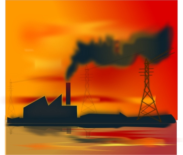 600x507 Air Pollution Free Vector In Open Office Drawing - Air Pollution Drawing