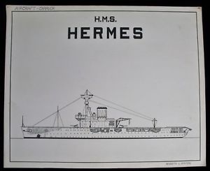 300x245 antique navy military scaled drawing hms hermes aircraft carrier - Aircraft Carrier Drawing