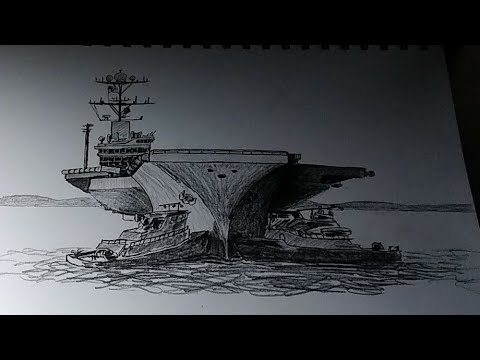 480x360 how to draw a aircraft carrier - Aircraft Carrier Drawing