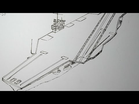 480x360 how to draw a aircraft carrier, time lapse slowed down - Aircraft Carrier Drawing