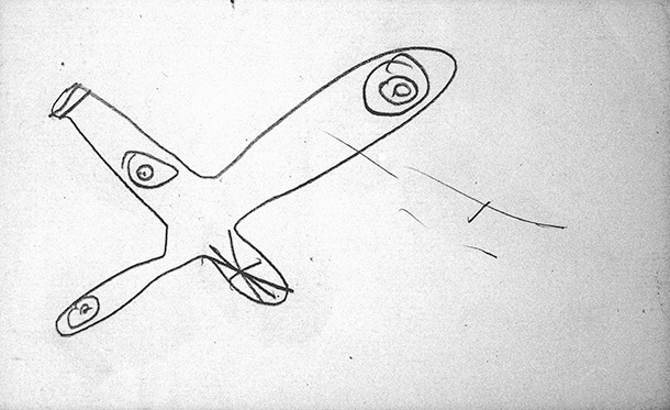610x373 Airplane Drawing - Aircraft Drawing