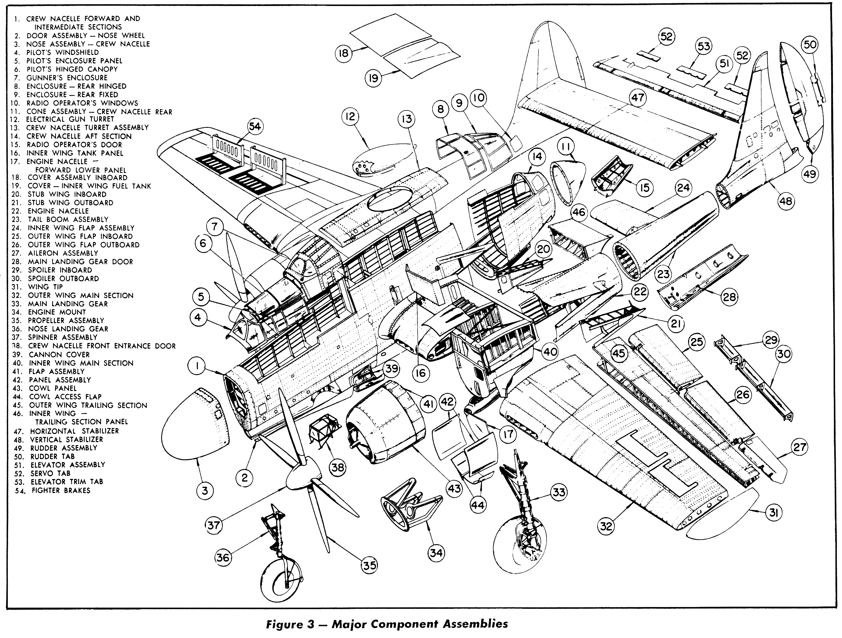 2796x2121 assembly drawings bomber - Aircraft Drawing