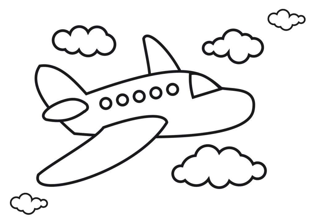 simple airplane drawing for toddlers