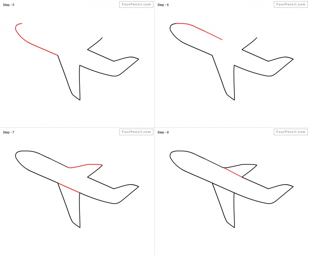 1024x845 Airplane Drawing Easy - Airplane Drawing