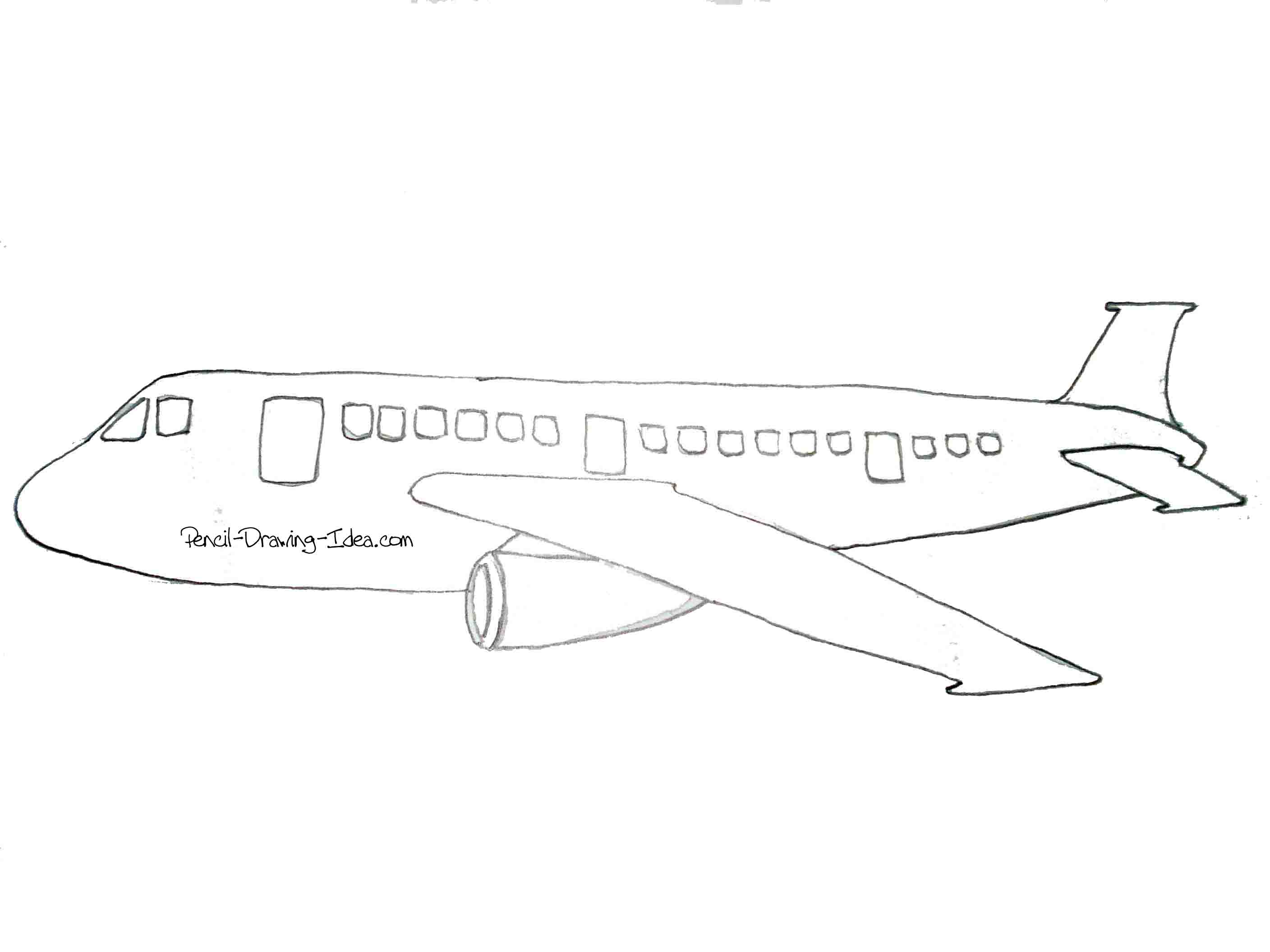 2816x2112 Cartoon Airplane Drawing - Airplane Drawing