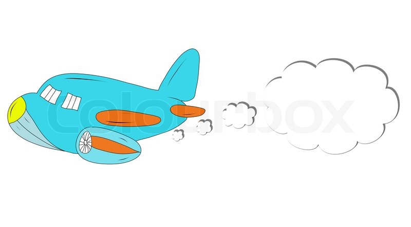 800x441 Drawing Cartoon Airplane Stock Photo Colourbox - Airplane Drawing Cartoon