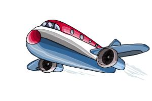 300x200 How To Draw A Cartoon Plane - Airplane Drawing Cartoon
