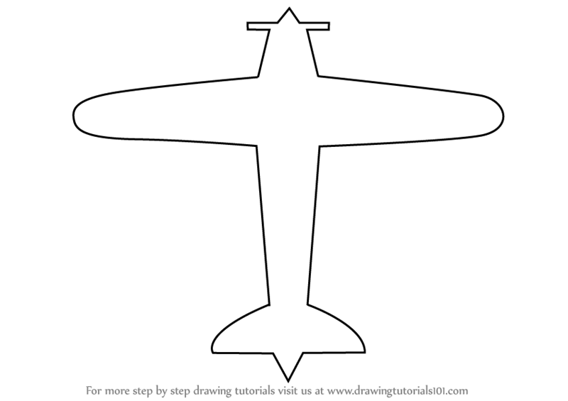 easy simple airplane drawing