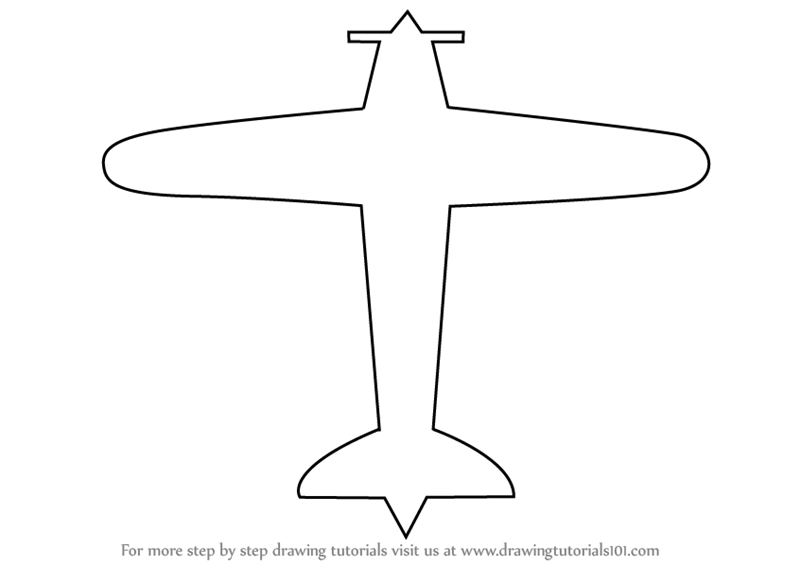 how to draw a simple small airplane