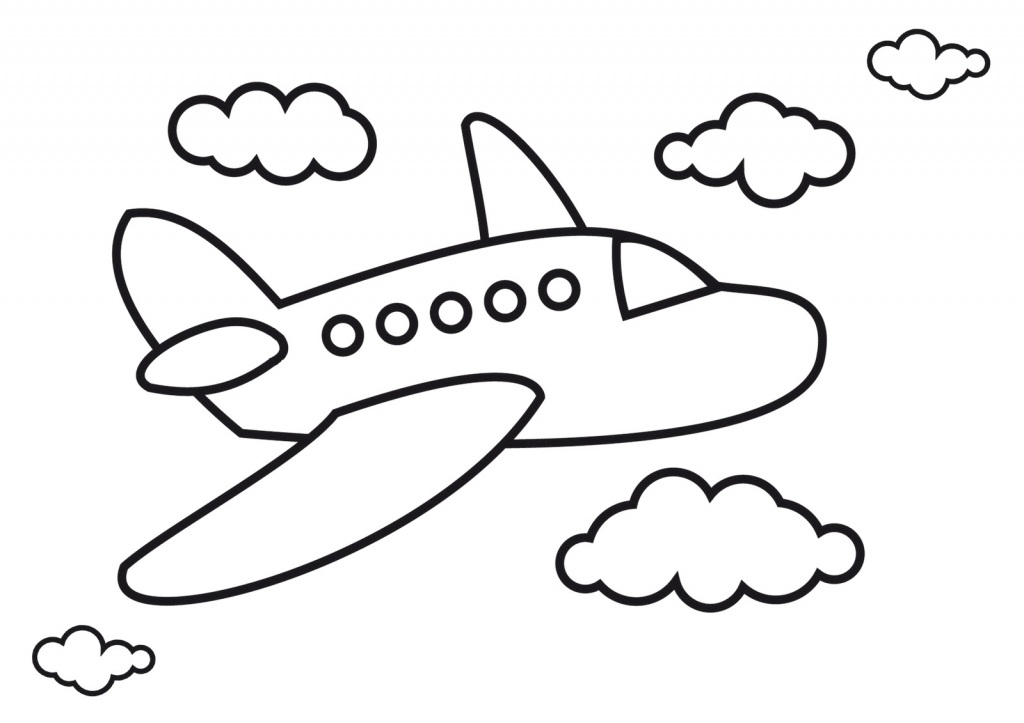 1024x723 Simple Aeroplane Drawing Airplane Drawing Simple For Free - Airplane Drawing Easy