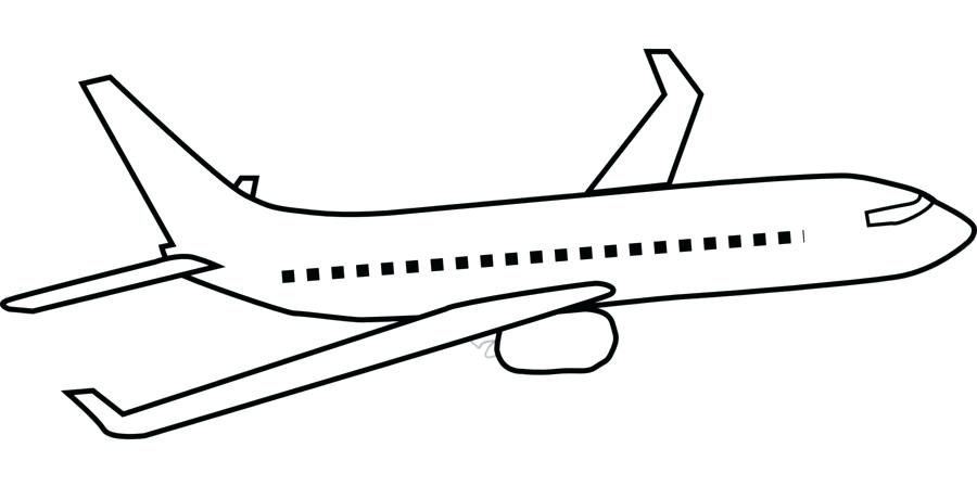 how to draw a simple airplan
