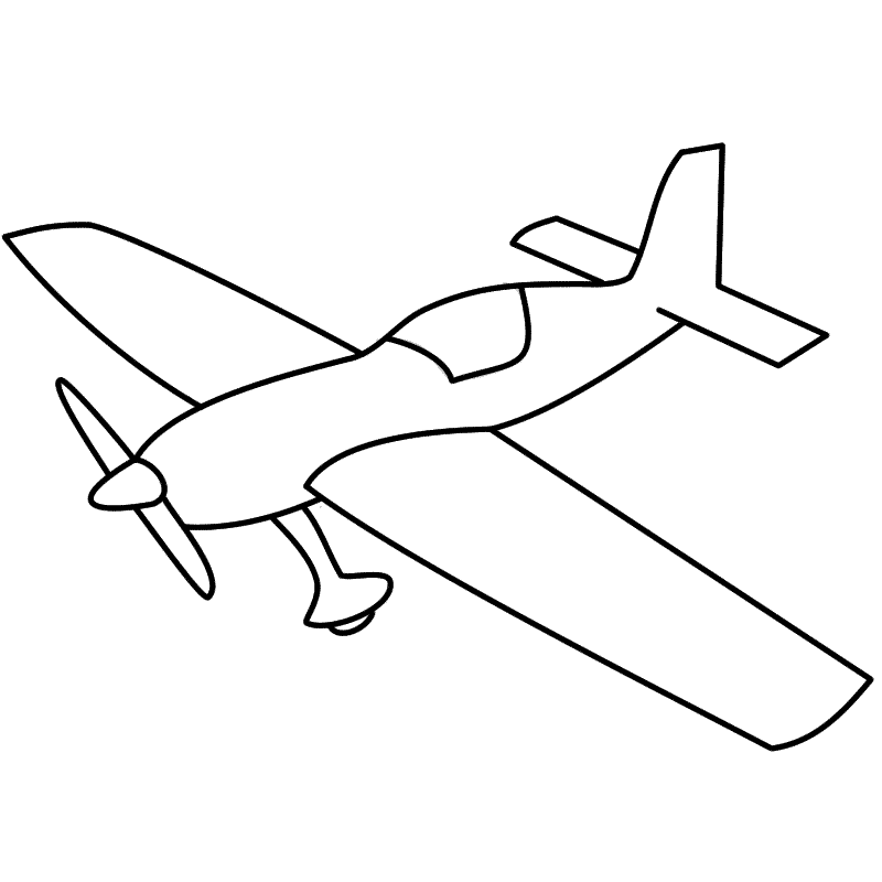 simple airplane line drawings