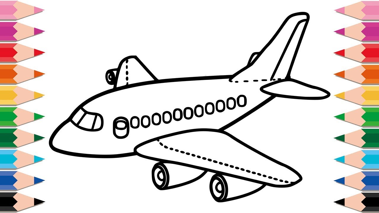 Airplane Drawing For Kids at PaintingValley.com | Explore collection of ...