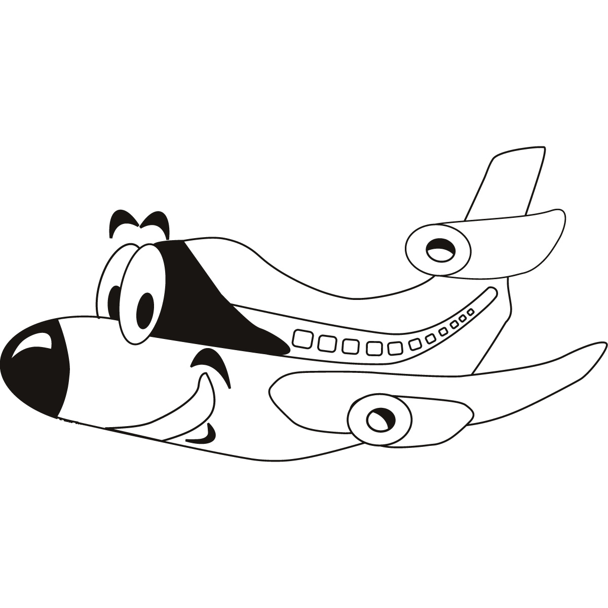 1200x1200 How To Draw A Cartoon Aeroplane - Airplane Drawing For Kids