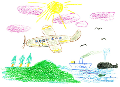 486x351 Huge Collection Of 'plane Drawing For Kids' Download More Than - Airplane Drawing For Kids