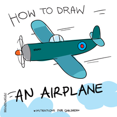 230x230 mind the kids drawing manuals for kids - Airplane Drawing For Kids