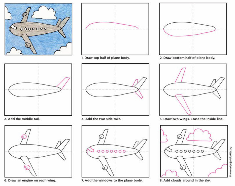 933x740 Aeroplane Drawing For Kids Free Download Clip Art - Airplane Drawing For Kids