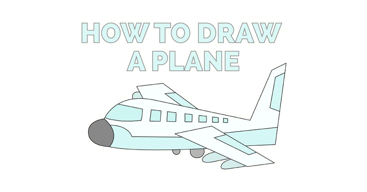 736x385 Easy Way To Draw Airplane How To Draw A Simple Aeroplane Aeroplane - Airplane Drawing Step By Step