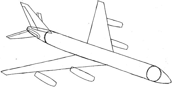 600x303 How To Draw An Airplane With Easy Step - Airplane Drawing Step By Step