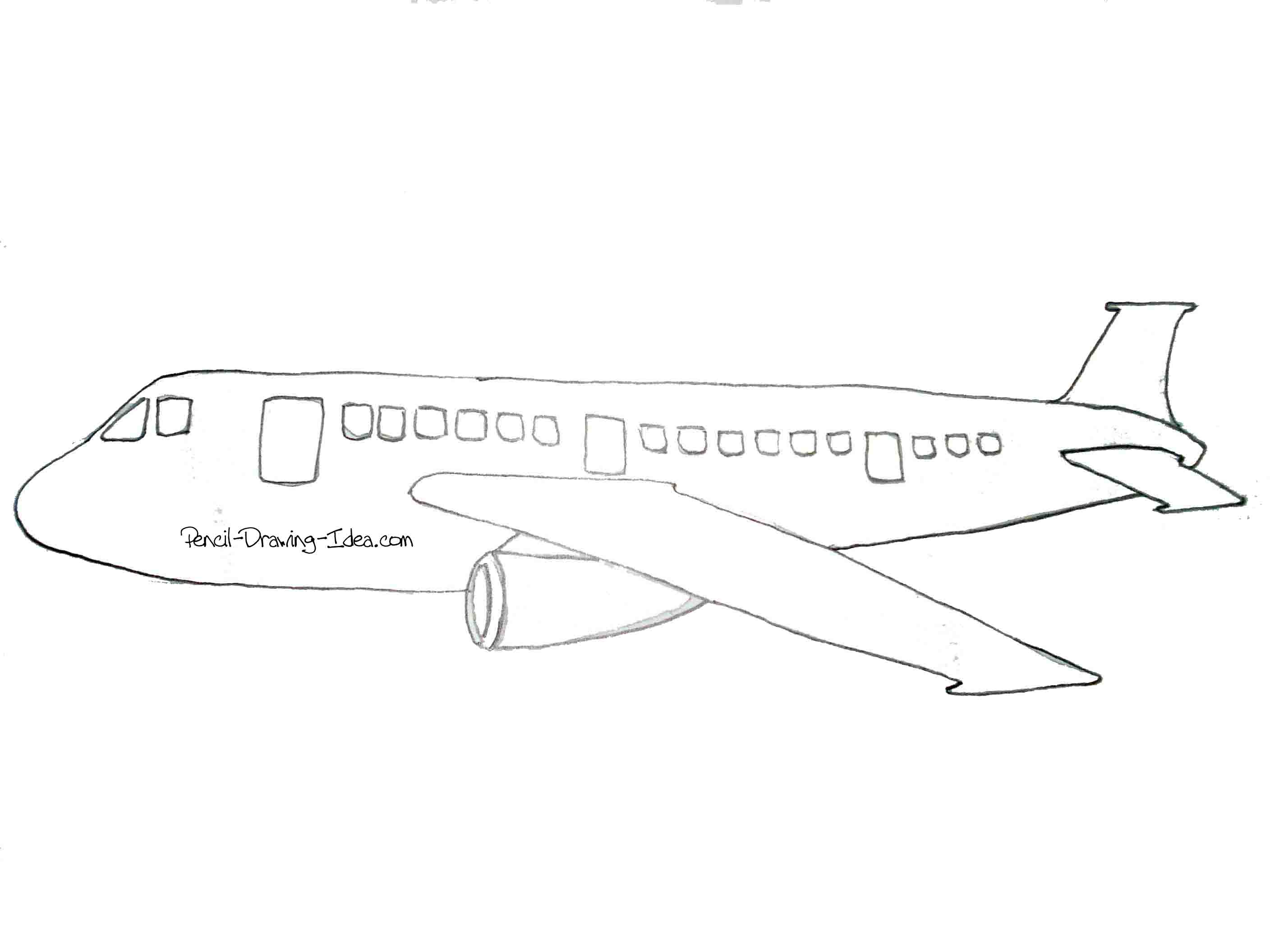 Airplane Drawing Step By Step at PaintingValley.com | Explore