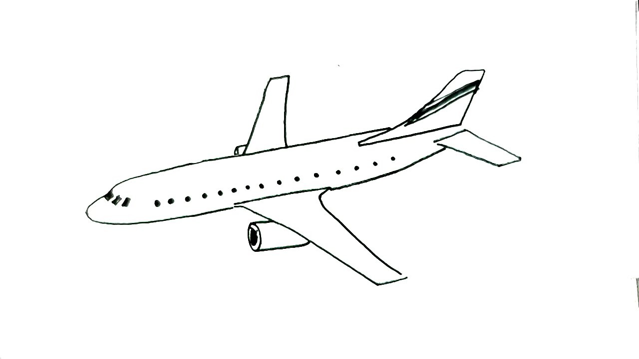 1280x720 maxresdefault airplane drawing easy - Airplane Drawing Step By Step