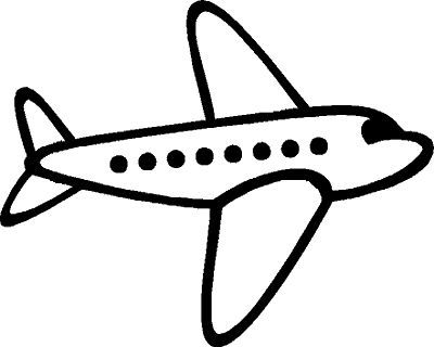 400x320 Simple Airplane Clipart - Airplane Drawing Step By Step