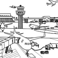 236x236 best drawing for the wall images drawings of, airports - Airport Drawing