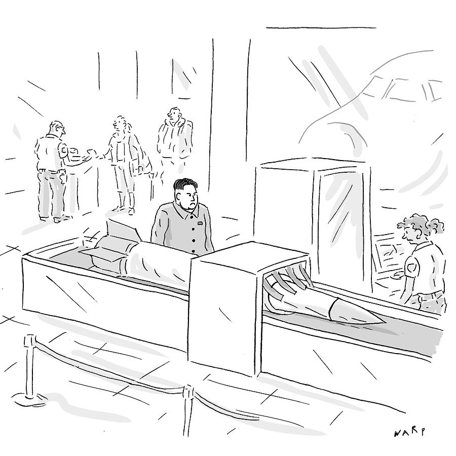 900x900 kim jong un with missle at airport drawing - Airport Drawing