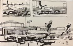 235x148 drawing of airport - Airport Drawing