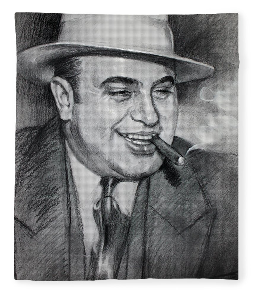 860x1000 al capone fleece blanket for sale - Al Capone Drawing