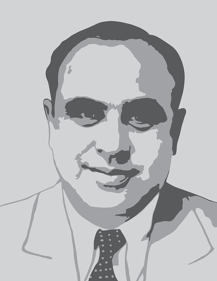 695x900 Gangster - Al Capone Drawing