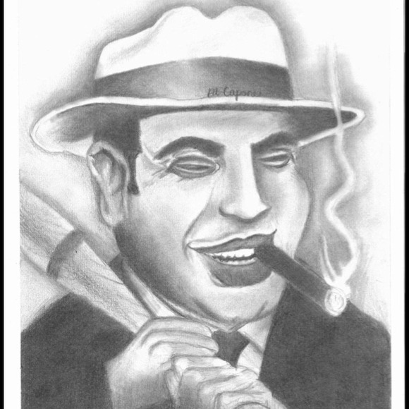 580x580 Other Still For Sale Drawing Of Al Capone Poshmark - Al Capone Drawing