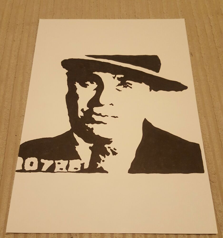 937x1000 al capone silhouette picture drawing autograph signed ebay - Al Capone Drawing