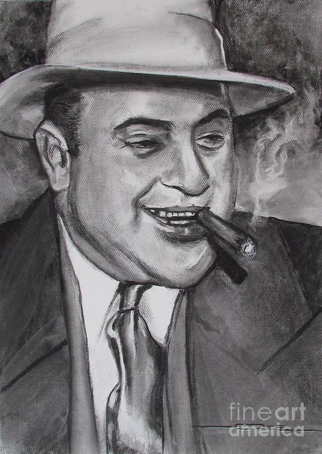 638x900 al capone scarface painting - Al Capone Drawing