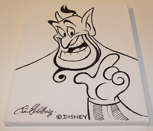 300x257 eric goldberg disney aladdin genie signed original drawing sketch - Aladdin Drawing