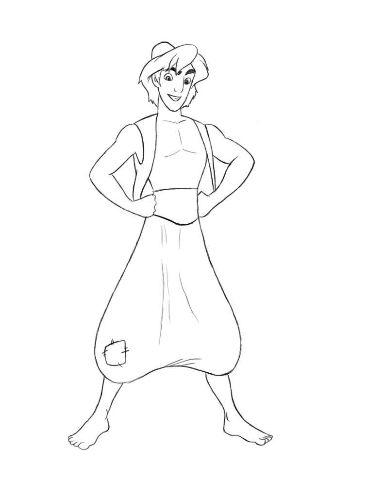 791x1024 how to draw aladdin draw central drawings, disney drawings - Aladdin Drawing