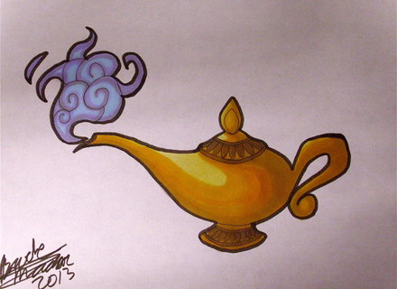 440x320 Disney Aladdin Lamp Drawing The Image, Disney Aladdin - Aladdin Lamp Drawing