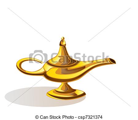 450x390 Magic Lamp Clipart - Aladdin Lamp Drawing